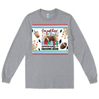 Heather Grey i'm just here for the snacks Long Sleeve Tee - MaliasSmallBusiness