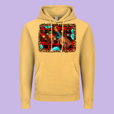 Christmas Rodeo Cowboy Vintage Hoodie Designed By Jahusdesignshop