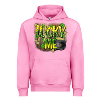 Fuchsia Pink lucky me st. patricks day Urban Hoodie - HowdyJamesFarm