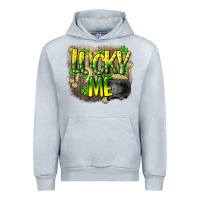 Heather Grey lucky me st. patricks day Urban Hoodie - HowdyJamesFarm