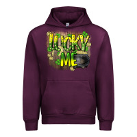 Mauve Wine lucky me st. patricks day Urban Hoodie - HowdyJamesFarm