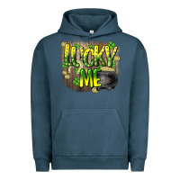 Pigment Midnight Navy lucky me st. patricks day Urban Hoodie - HowdyJamesFarm