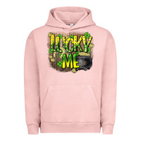 Pigment Salmon lucky me st. patricks day Urban Hoodie - HowdyJamesFarm