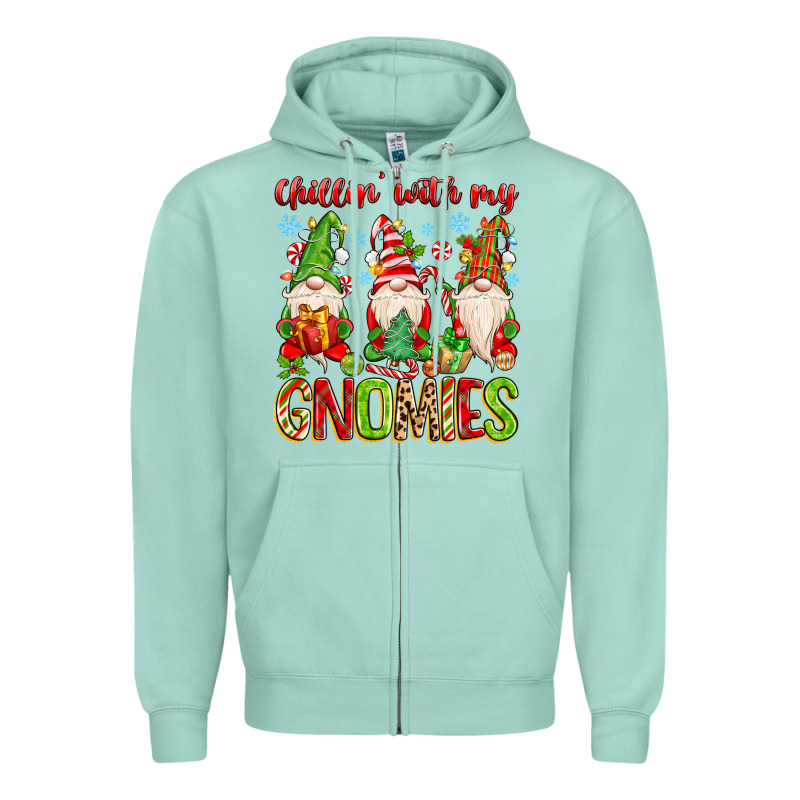 Chillin With My Gnomies Zipper Hoodie by MaliasSmallBusiness | Teevron