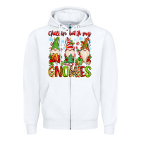 White chillin with my gnomies Zipper Hoodie - MaliasSmallBusiness