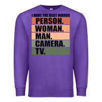 Purple Person Woman Man Camera Tv Premium Sweatshirt - Bettercallsaul