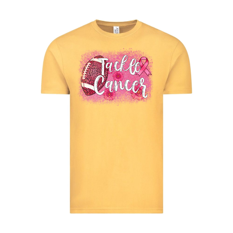 Tackle Cancer Football Leopard Vintage Tee by AdoDesignShop | Teevron