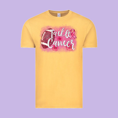 Tackle Cancer Football Leopard Vintage Tee Designed By Adodesignshop