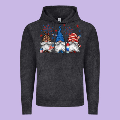 4th Of July Gnomes Vintage Hoodie Designed By Jasminsmagicworld