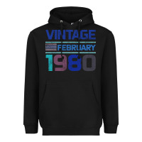 Black Vintage February 1980 Heavyweight Hoodie - Bettercallsaul