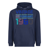 Navy Vintage February 1980 Heavyweight Hoodie - Bettercallsaul