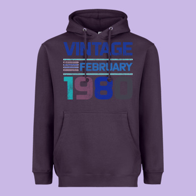 Vintage February 1980 Heavyweight Hoodie Designed By Bettercallsaul