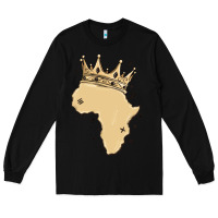 Black africa with crown Long Sleeve Tee - MaliasSmallBusiness