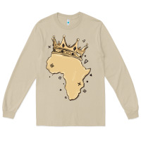 Mushroom africa with crown Long Sleeve Tee - MaliasSmallBusiness