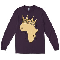 Plum africa with crown Long Sleeve Tee - MaliasSmallBusiness