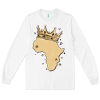 White africa with crown Long Sleeve Tee - MaliasSmallBusiness