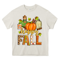 Cream happy fall Heavy Core Tee - Zillion Design Studio