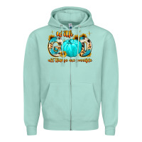 Seafoam with god all things are possible Zipper Hoodie - MaliasSmallBusiness