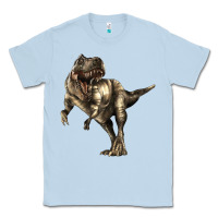 Dusty Blue Tyrannosaurus T rex Classic Tee - LillyAllenDesigns