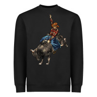 Black western rodeo bullfighter Heavyweight Sweatshirt - BarkalooDesign