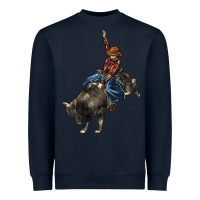 Navy western rodeo bullfighter Heavyweight Sweatshirt - BarkalooDesign