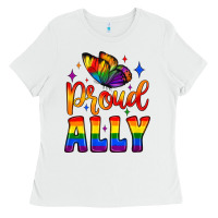 White proud ally Ladies Tee - JahusDesignShop