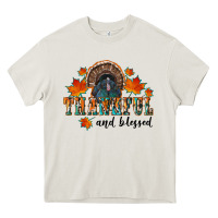 Cream thankful and blessed Heavy Core Tee - RanaPortraitStore