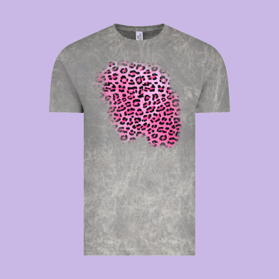 Pink Leopard Patch Vintage Tee Designed By Adodesignshop