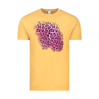 Vintage Mustard pink leopard patch Vintage Tee - AdoDesignShop