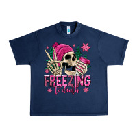 Navy freezing to death winter skull Urban Heavy Tee - Jasminsmagicworld