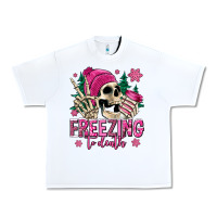 White freezing to death winter skull Urban Heavy Tee - Jasminsmagicworld