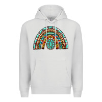 Western Rainbow With Leopard And Gemstone Premium Hoodie | Teevron