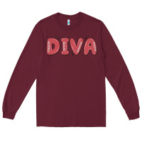 Burgundy diva Long Sleeve Tee - MaliasSmallBusiness