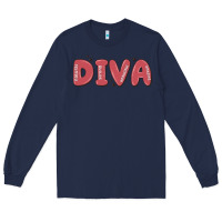 Navy diva Long Sleeve Tee - MaliasSmallBusiness