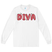 White diva Long Sleeve Tee - MaliasSmallBusiness