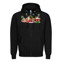 Black Christmas coffee Zipper Hoodie - MaliasSmallBusiness