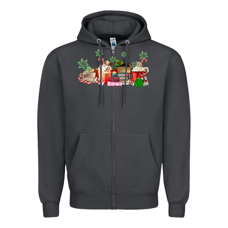 Christmas Coffee Zipper Hoodie by MaliasSmallBusiness | Teevron