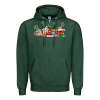 Sports Green Christmas coffee Zipper Hoodie - MaliasSmallBusiness
