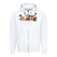 White Christmas coffee Zipper Hoodie - MaliasSmallBusiness