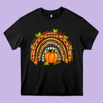 Fall Rainbow Heavy Core Tee Designed By Zillion Design Studio