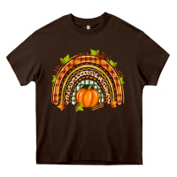 Chocolate Brown fall rainbow Heavy Core Tee - Zillion Design Studio