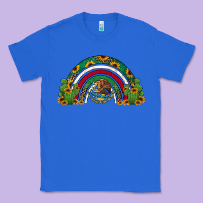 Mexican Flag Cactus And Sunflowers Rainbow Classic Tee Designed By Jasminsmagicworld