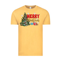 Vintage Mustard merry christmas tree Vintage Tee - AdoDesignShop