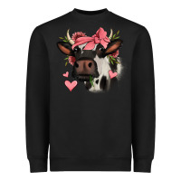 Black valentines day cow Heavyweight Sweatshirt - Jasminsmagicworld