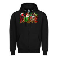 Black christmas  nurse Zipper Hoodie - MaliasSmallBusiness
