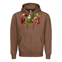 Chestnut christmas  nurse Zipper Hoodie - MaliasSmallBusiness