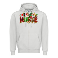 Dove Grey christmas  nurse Zipper Hoodie - MaliasSmallBusiness
