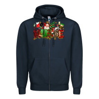 Navy christmas  nurse Zipper Hoodie - MaliasSmallBusiness