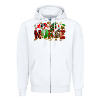 White christmas  nurse Zipper Hoodie - MaliasSmallBusiness
