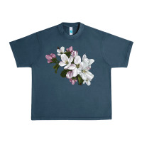 Midnight Navy apple blossom Urban Heavy Tee - LillyAllenDesigns